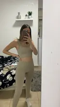 Leggings sin costuras para mujer, ropa de gimnasia para mujer, pantalones de Yoga de cintura alta, chándal para mujer, conjunto de 2 piezas, Top de manga larga