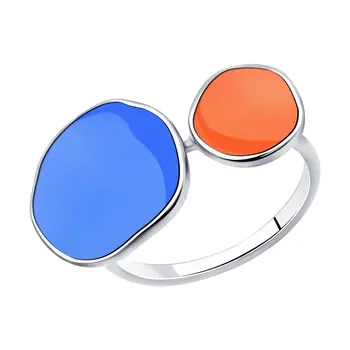 Sokolov ring in silver with enamel, fashion jewelry, 925, women's male
Sokolov ring in silver with enamel, fashion jewelry, 925, women's male