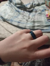 Letdiffery-anillos con surcos Negro Azul, anillos de acero inoxidable Midi para hombre, Charm, joyería para hombre, Dropshipping, gran oferta