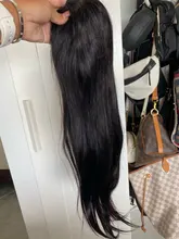 Extensiones de cabello humano con Coleta, coleta con Clip, coleta recta, Remy, brasileño, para Afroamericana