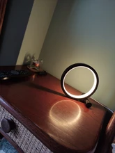 Led-Table-Lamp Night-Light Acrylic Bedroom Dimmable Living-Room Circular Black/white