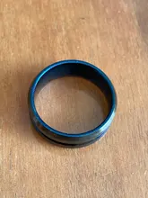 Letdiffery-anillos con surcos Negro Azul, anillos de acero inoxidable Midi para hombre, Charm, joyería para hombre, Dropshipping, gran oferta