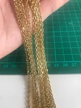 Collar ovalado de acero inoxidable para hombre y mujer, cadena cubana de 1,6/2,4/3/4/5mm, color dorado, joyería de alta calidad