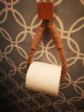 Soporte para colgar papel higiénico y toallas, suministros vintage de decoración para el baño del hotel