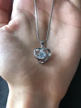 YANHUI Original sólido 925 gargantilla con cadena de plata collar de cristal de lujo CZ collares con colgantes de amor y corazones de las mujeres joyería de fiesta de regalos