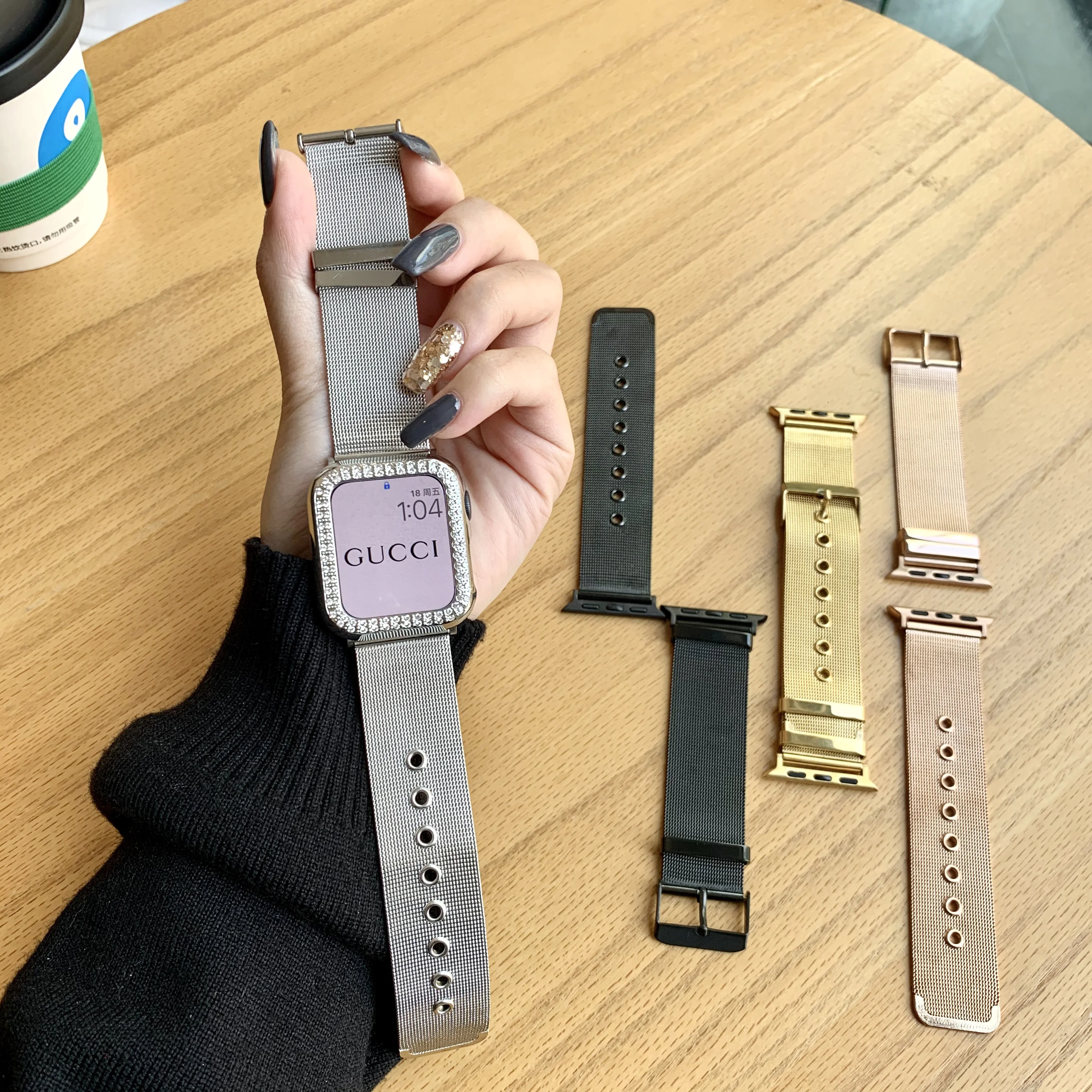Ремешок из нержавеющей стали для Apple Watch 44 мм 40 мм 45 мм 41 мм 42 мм, ультратонкий металлический браслет «Миланская петля» для IWatch Series 7
Ремешок из нержавеющей стали для Apple Watch 44 мм 40 мм 45 мм 41 мм 42 мм, ультратонкий металлический браслет «Миланская петля» для IWatch Series 7