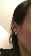 Pendientes con Clip de circonio cúbico de pera para mujer, Aretes brillantes de cristal blanco dorado, arete de oreja, Aretes de boda, joyería