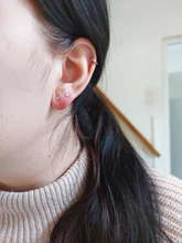 ROXI-Pendientes minimalistas de plata de ley 925, pendientes de botón, bola, delicado, diminuto, pendientes pequeños, de hélice, para cartílago, piercing, 3