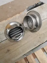 304 de acero inoxidable escape de ventilación cubierta de ventilación de aire de Ronda rejilla de salida, calefacción, refrigeración de la tapa de