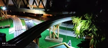 Lámpara LED de paisaje de jardín Luz de patio exterior, modelo urbano tren ferroviario, bricolaje, 5 uds., 1:100, 1:50