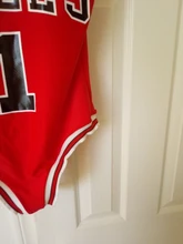 Bikini deportivo de una pieza para mujer, traje de baño rojo con eslogan, 2 colores, 2018