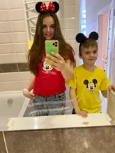 La familia de ropa Padre hijo hija de madre ropa camiseta papá mamá y yo ropa de bebé niño niña Mickey Minnie T-shir