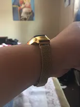 Relojes magnéticos digitales LED para mujer, pulsera de oro rosa, reloj de pulsera de cuarzo, femenino