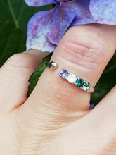 LEKANI-anillo de compromiso ajustable abierto para mujer, de Plata de Ley 925, anillo de corazón, joyería fina, cristal de Swarovski