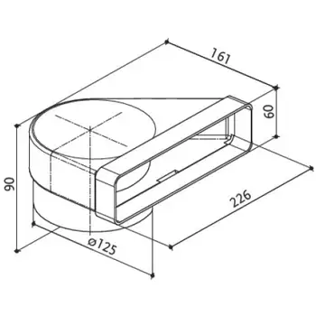 Extension tube rectangular/circular for Hood curve 90 ° FABER12.71
Extension tube rectangular/circular for Hood curve 90 ° FABER12.71