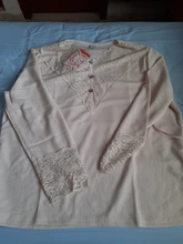 Blouse Green-Shirts Long-Sleeve Plus-Size Women Ladies Lace Black Spring Autumn Stretch