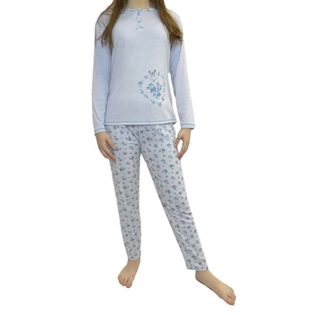 Mini Kitty-women's Pajamas COLOR COTTON T-shirt flower drawing and pants print long
Mini Kitty-women's Pajamas COLOR COTTON T-shirt flower drawing and pants print long