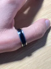 Anillos de boda de acero inoxidable para hombre y mujer, Alianza clásica, color negro y plateado, joyería para parejas, banda de compromiso