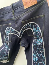 Pantalones vaqueros de estilo Hip Hop para hombre, Jeans de alta calidad, informales, con bordado, estampados auténticos, transpirables, nuevos estantes