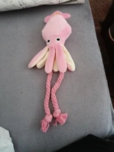 De calamar juguete de perro de mascota de peluche de juguete de masticar cachorro prensa sonido de chirrido juguetes para perros varios juguetes