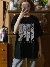 Camiseta de moda de Disney para hombre y mujer, top informal de manga corta con estampado de maléfica Harajuku, Ursula de dibujos animados para adolescentes