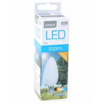 Candle LED Light Bulb Omega E14 4W 320 lm 4200 K Natural light
Candle LED Light Bulb Omega E14 4W 320 lm 4200 K Natural light