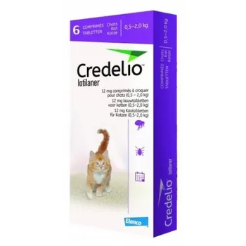CREDELIO 12 mgr ectoparasiticide 6 cat tablets
CREDELIO 12 mgr ectoparasiticide 6 cat tablets