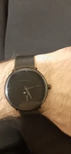 CRRJU-reloj de pulsera de acero para hombre, de marca superior, informal, de malla delgada, deportivo, de cuarzo, resistente al agua, negro, 2150