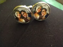 Gemelos personalizados para mamá, papá, bebé, niños, abuelo, padres, botón para puños, camisa de caballero, gemelos de boda