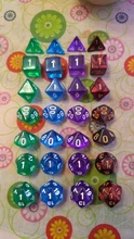 Dice Polyhedron DND IMDG Rpg-Game Transparent-Color Digital Creative 7pcs/Set with Bag