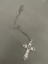 Collar de cadena con dije de Cruz para hombres y mujeres, Gargantilla gruesa, regalo de joyería