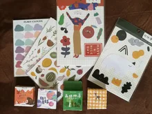 Mohamm-pegatinas en caja de 45 Uds., pegatinas de granja de animales, decoración de pingüino, pegatinas escamas, álbum de recortes, regalo, suministros escolares para niña