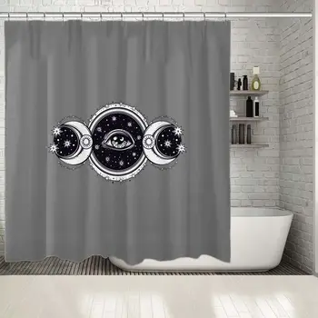 Shower Curtain All-seeing Eye on Circle Pattern with Two Moons and Starry Night Sky Spirituality Ethnic Art Gray black White
Shower Curtain All-seeing Eye on Circle Pattern with Two Moons and Starry Night Sky Spirituality Ethnic Art Gray black White