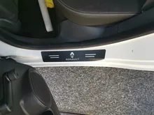 Calcomanías de cuero para umbral de puerta de coche, para protector antipolvo para renault, clio captur megane 2, placa de umbral de puerta de coche, cubierta de Pedal, accesorios de coche, 4 uds.
