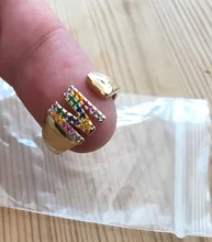 Anillo con iniciales de moda para mujer, sortija abierta con 26 letras de Color dorado, joyería de boda, regalo de cumpleaños