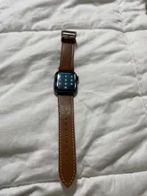 Correa de cuero para Apple watch, banda de 44mm, 40mm, 38mm, 42mm, iWatch, pulsera de una sola vuelta, reloj para Apple watch series 5 4 3 se 6