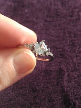 Huitan-Anillo de boda con corte cuadrado de circonia cúbica, ajuste de Color dorado, anillos de compromiso de moda para mujer, el mejor regalo de Navidad