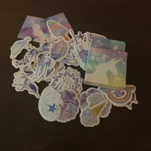 46 unids/pack precioso unicornio pegatina de papel para decoración DIY álbum de recortes diario etiqueta pegatina Linda papelería