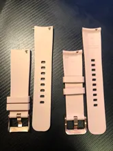 20mm rayas correa de silicona para Samsung Galaxy ver activa 42mm de S2 Rosa hebilla de oro pulsera-banda Correa