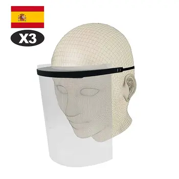 3 Full protective facial full Visor Clear adjustable de visage screens with Protection for eyes and good header.
3 Full protective facial full Visor Clear adjustable de visage screens with Protection for eyes and good header.
