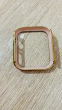 URVOI-funda de medio plástico para Apple Watch series 6 SE 5 4 3 2, marco de circón brillante, funda de grabado láser para iWatch