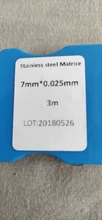 Bandas de acero inoxidable de 3 metros, rollo de bandas de matriz Dental de 5mm/6mm/7mm de ancho, 0.025mm de grosor