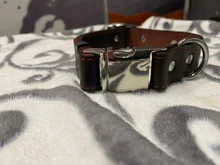 Pet-Id-Tags Collar Free-Engraved Customized Genuine-Leather Puppy-Nameplate Dog Adjustable