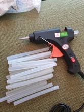 Towayer-pistola de pegamento de fusión en caliente de 20W con barra de pegamento, Mini pistola de 7mm * 100mm, herramienta de temperatura térmica eléctrica, juego de reparación de pistola de pegamento DIY