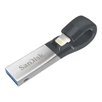 

Pendrive sandisk ixpand sdix30c-016g-gn6nn-16gb-lightning connector/usb 3.0-transfer photos and videos from iphone/ipad-