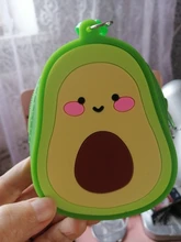 Nuevo de silicona monedero de dinero era moneda bolsa pequeña billetera Linda caricatura aguacate Cactus bolso de la moneda de cambio de Cartera con Llave de Anillo regalo de los niños