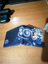 Cartera de piel sintética con bolsillo para monedas, Cartera de Doctor Who, caja de policía azul, biplegable, novedad