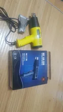 Pistola de aire caliente eléctrica con pantalla LCD Digital, enchufe europeo de 2000W, secador de pelo, soldadura por calor, envoltura termal, herramienta eléctrica de 220-240V