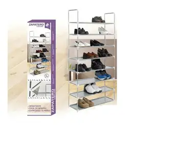 Canvas and stainless steel shoe rack BN1049/12, shoe organizer 8 baldas
Canvas and stainless steel shoe rack BN1049/12, shoe organizer 8 baldas