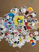 Pegatina de Snoopy de dibujos animados, Grafiti de manualidades, Skateboard, Maleta, guitarra, equipaje, portátil, teléfono, juguete clásico, 54 Uds.
